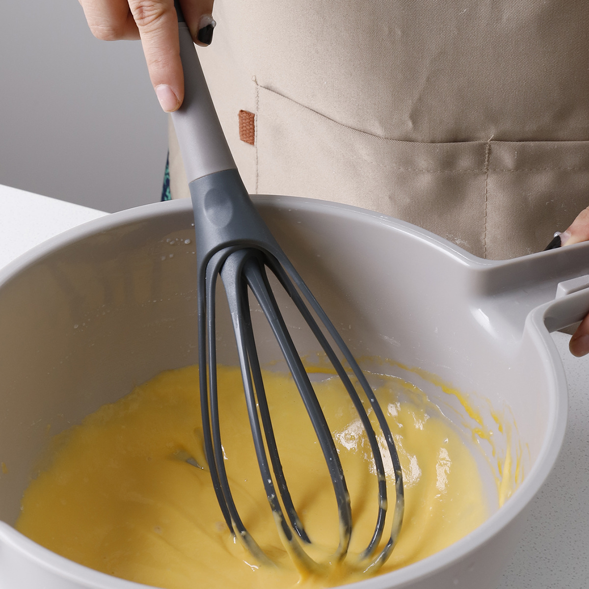 Kitchen Baking Blender - Batedor de Ovos Rotativo 1 Peça,