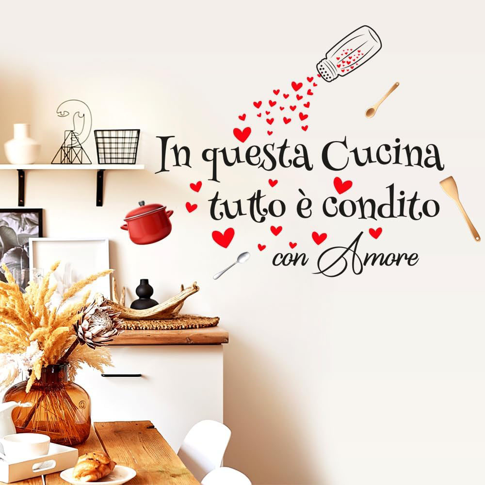 Kitchen Queen - Italiano neste cozinha tudo amor adesivos