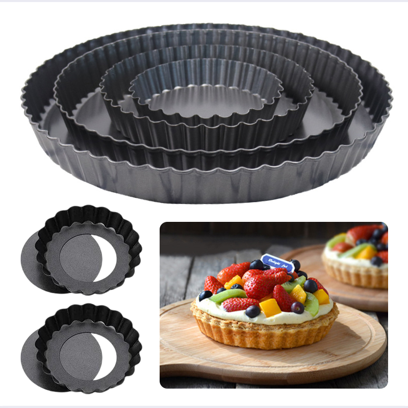 Tart Pan Loose - Bandeja de cozimento 4/6/8/9 polegadas removível
