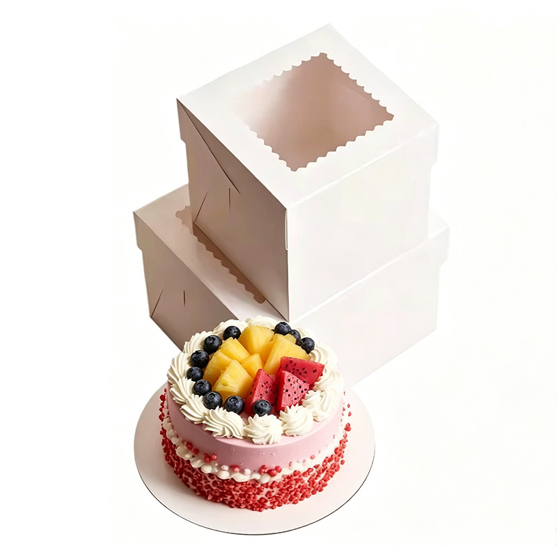 Kitchen Tools For Baking - Caixas de Confeitaria Brancas com Janela,