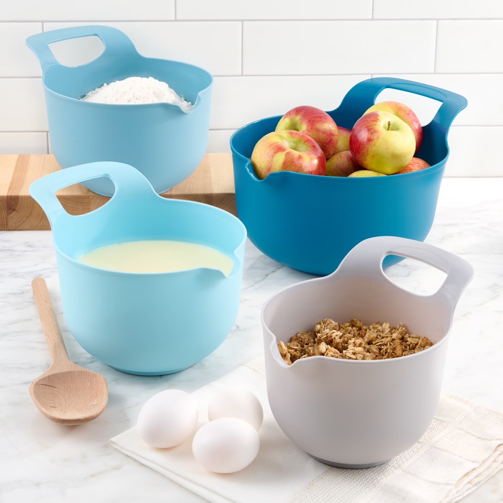 Kitchen Baking Cooking - Conjunto de 4 Tigelas Plásticas para