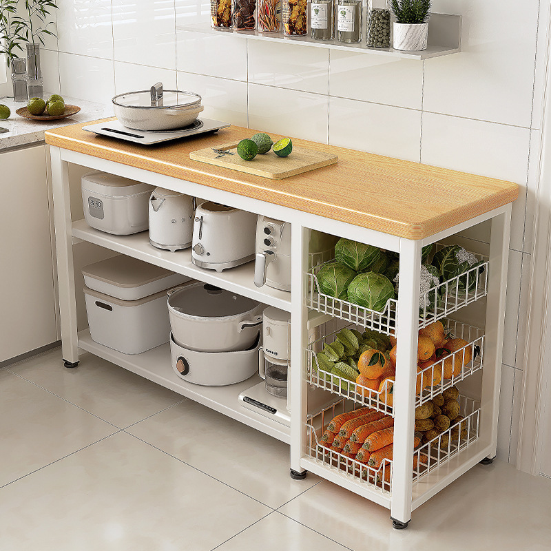 Kitchen Queen - Rack de armazenamento multifuncional, bancada grossa,