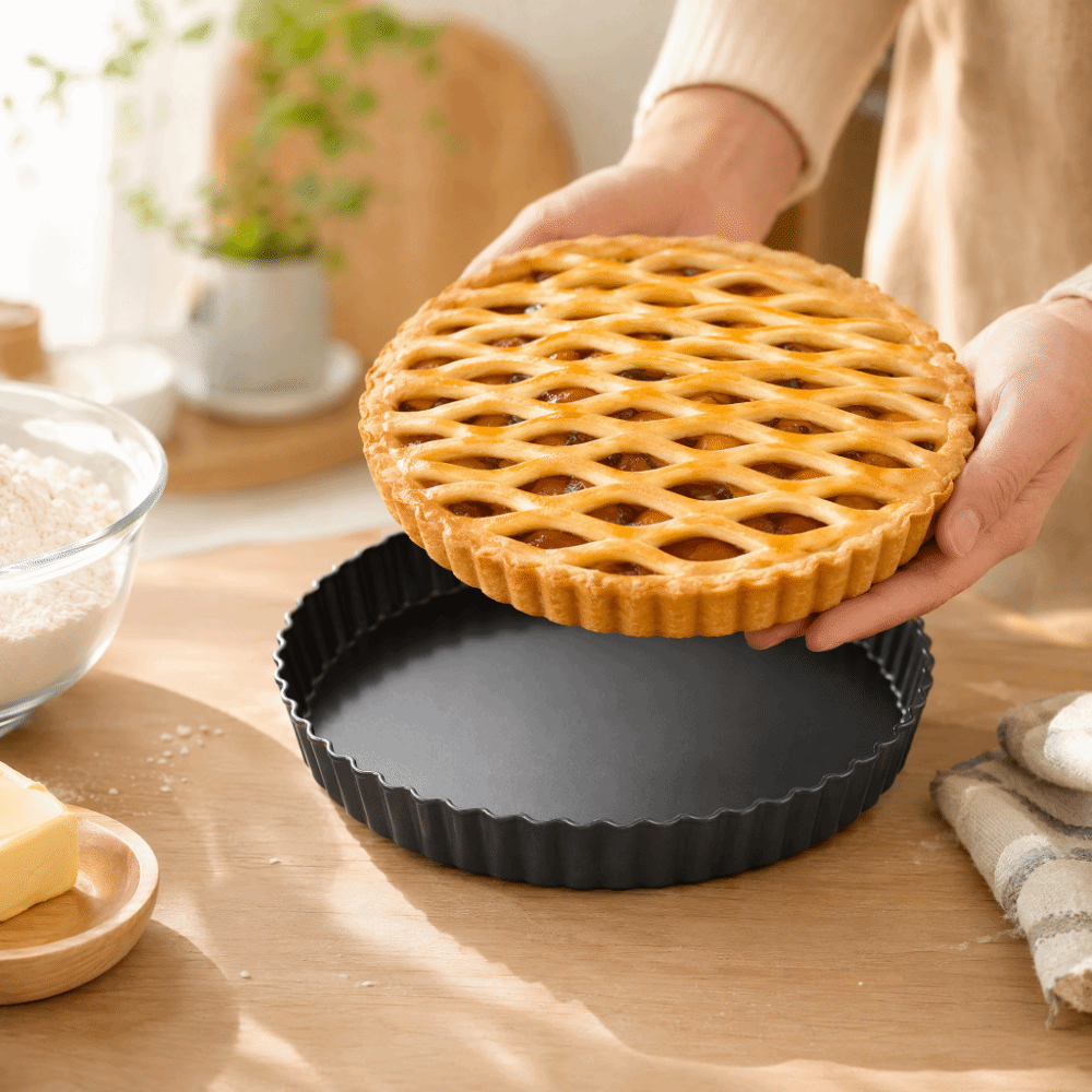 Tart Pan Loose - Forma Profissional de Aço Carbono Antiaderente