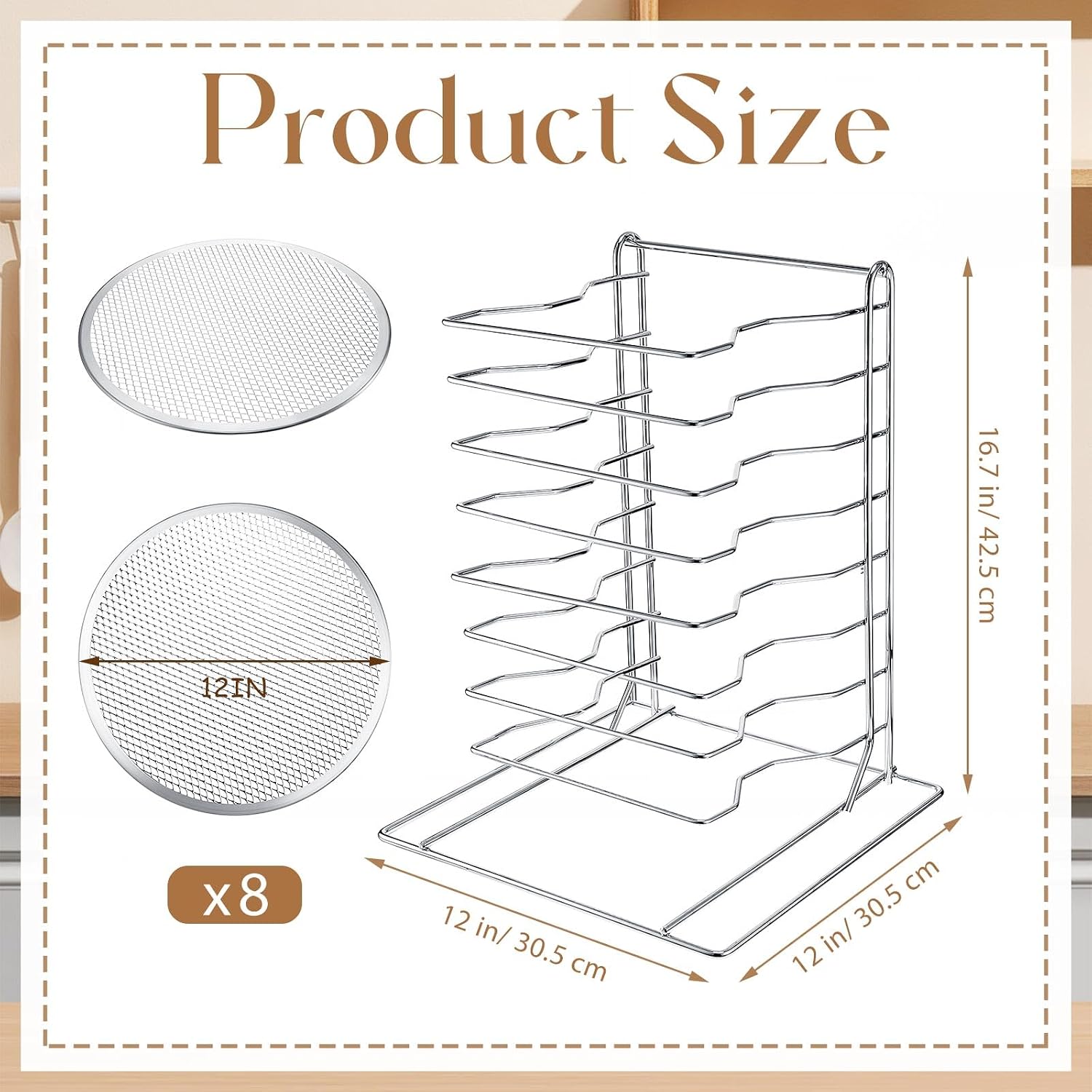 Suporte para Pizza de 8 Níveis - Commercial Kitchen For Baking avaliação e preço