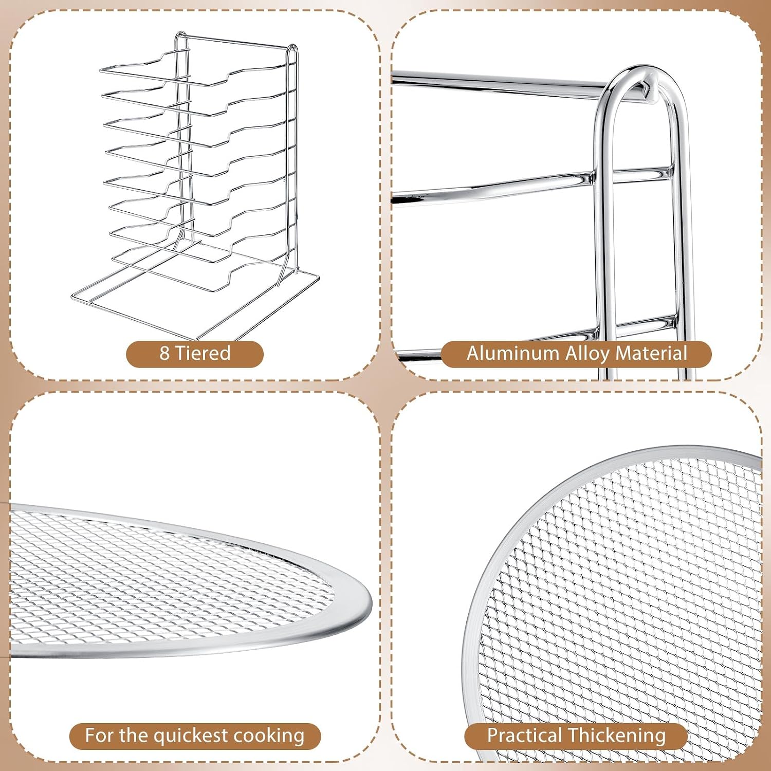 Suporte para Pizza de 8 Níveis - Commercial Kitchen For Baking avaliação e preço
