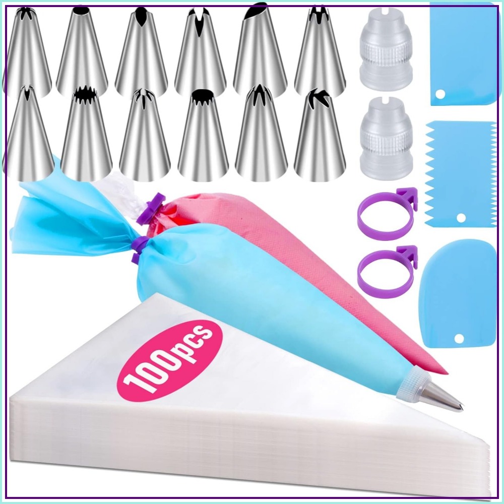 100 Sacos de Confeitar Descart - Decorating Tip Set avaliação e preço