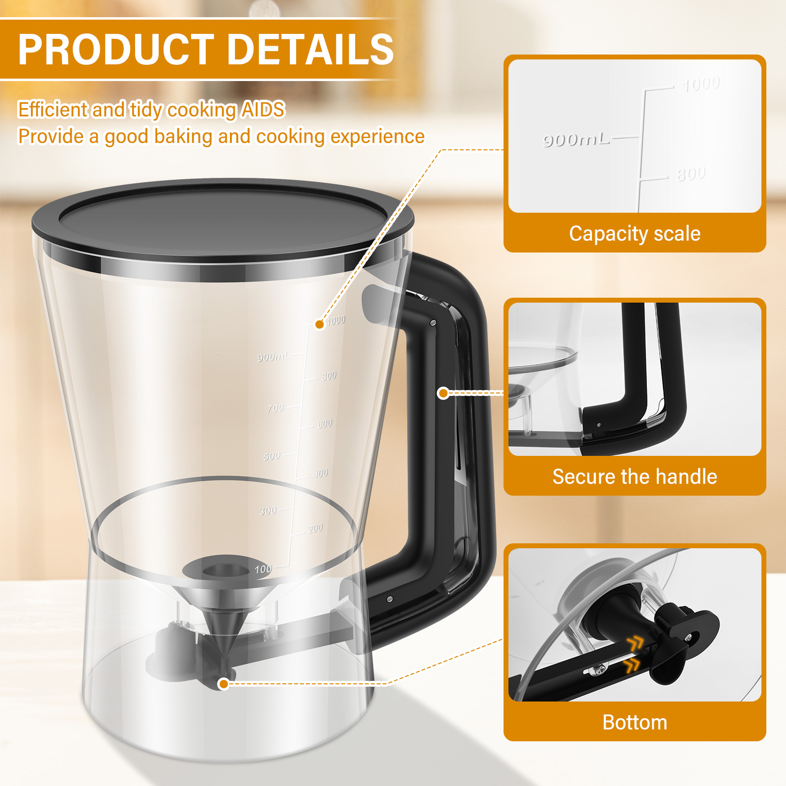 Dispensador de Massa para Panq - Kitchen Baking Blender avaliação e preço