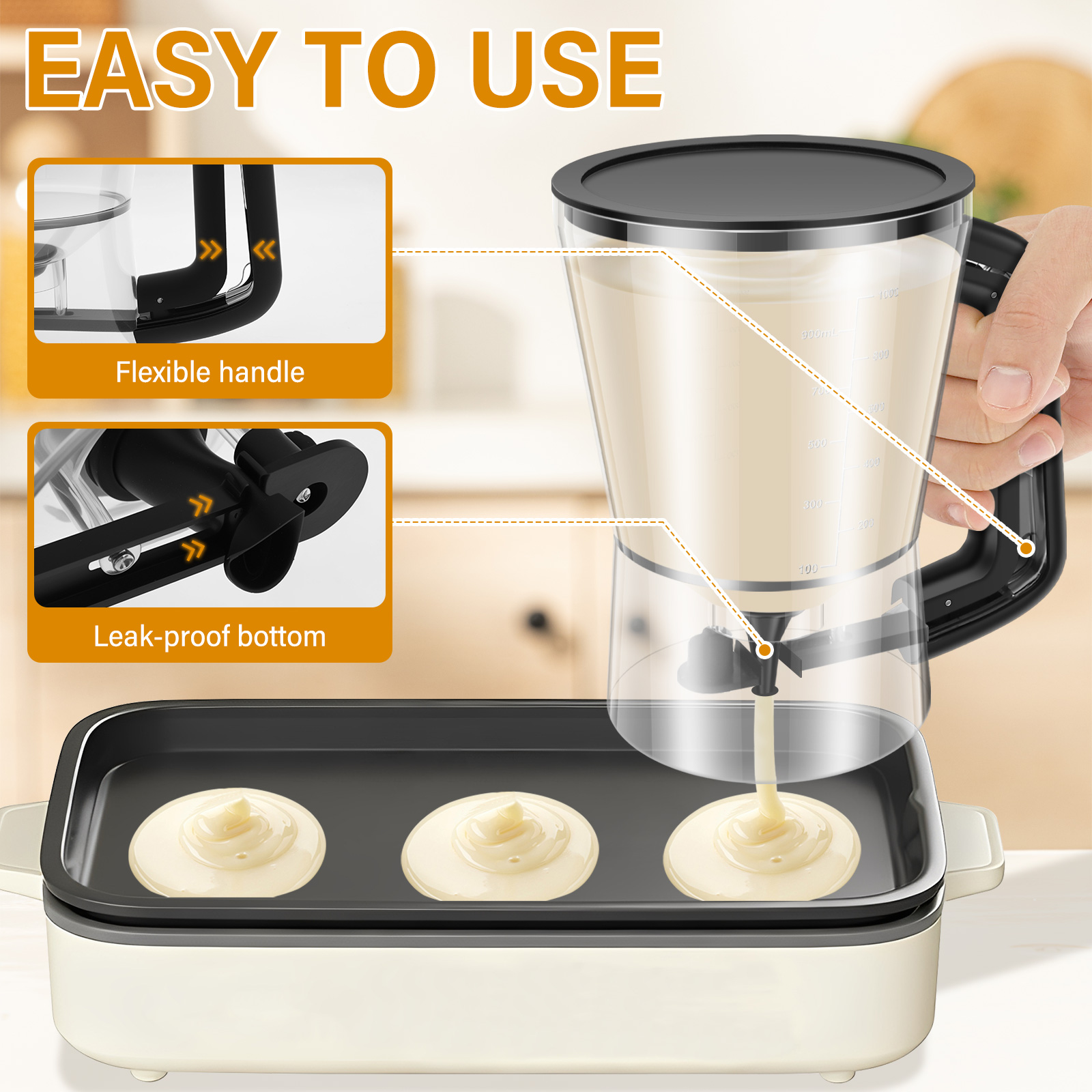 Dispensador de Massa para Panq - Kitchen Baking Blender avaliação e preço