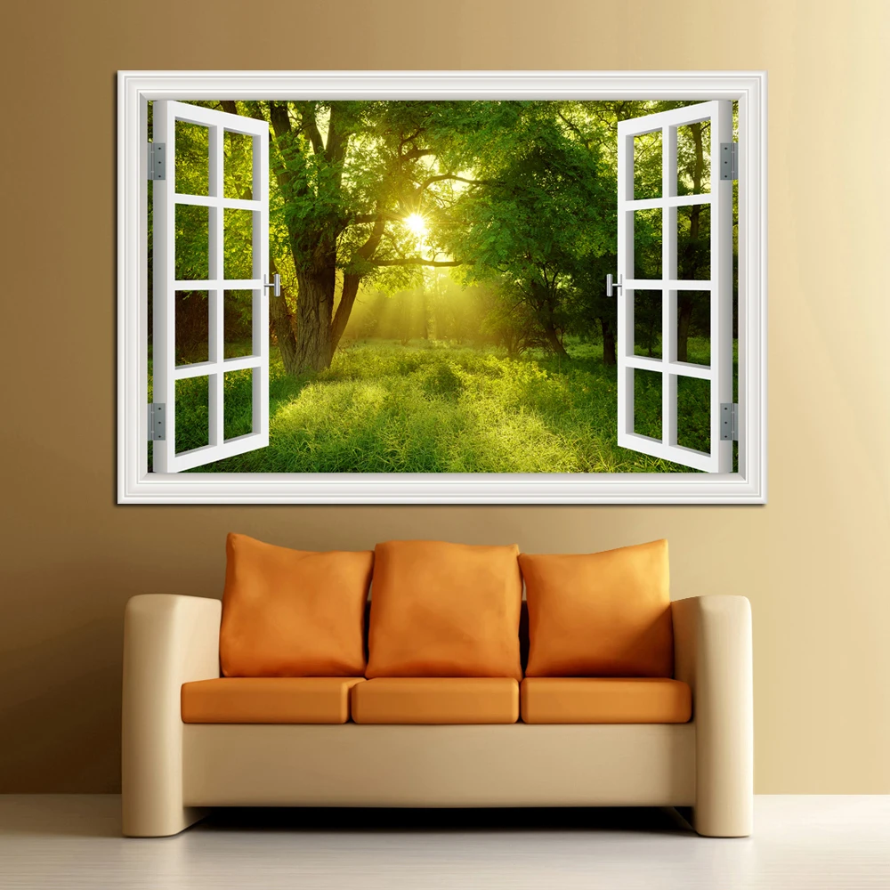 Floresta 3d janela paisagem ad - Kitchen Queen avaliação e preço