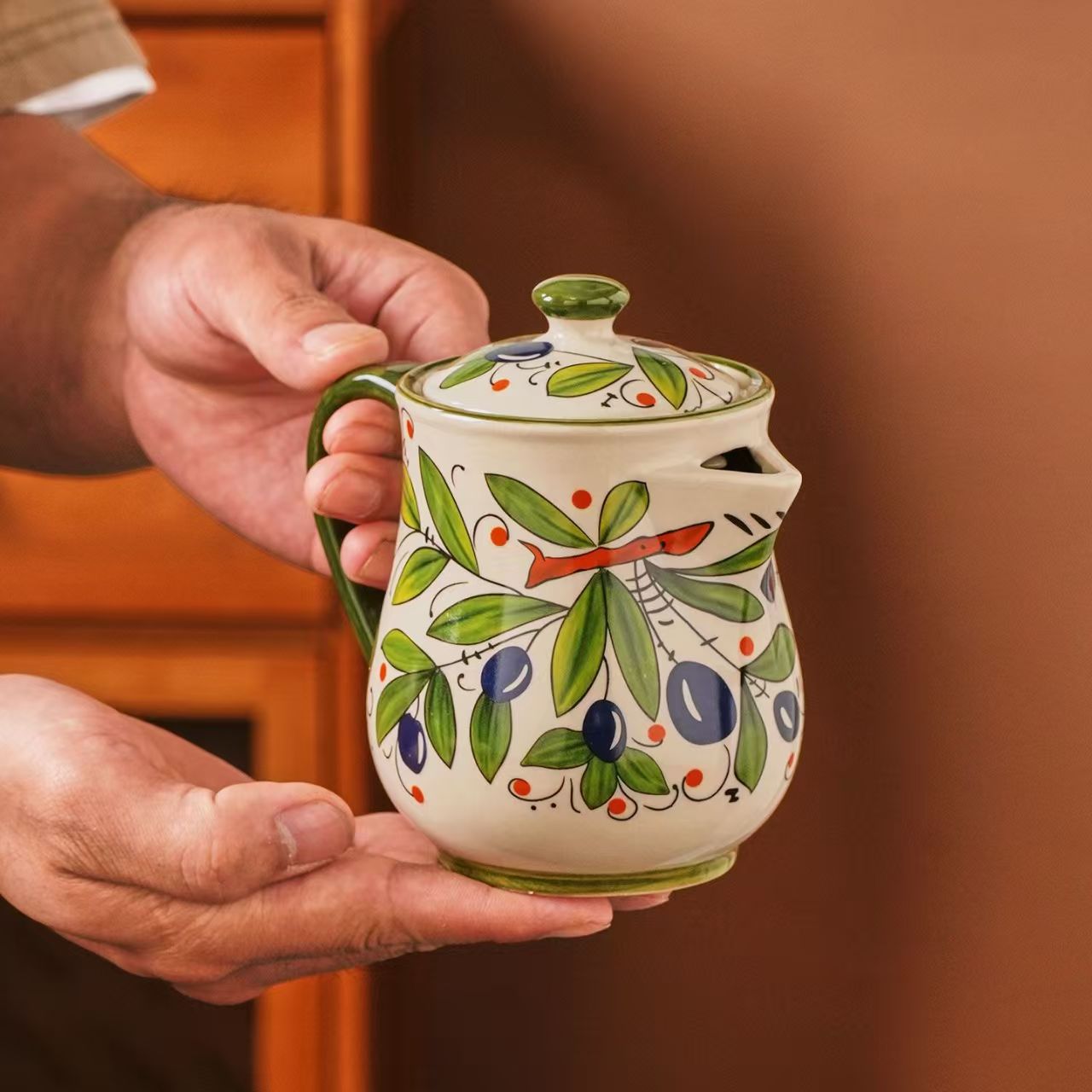 Pote de óleo de flor de cerâmi - Kitchen Queen avaliação e preço