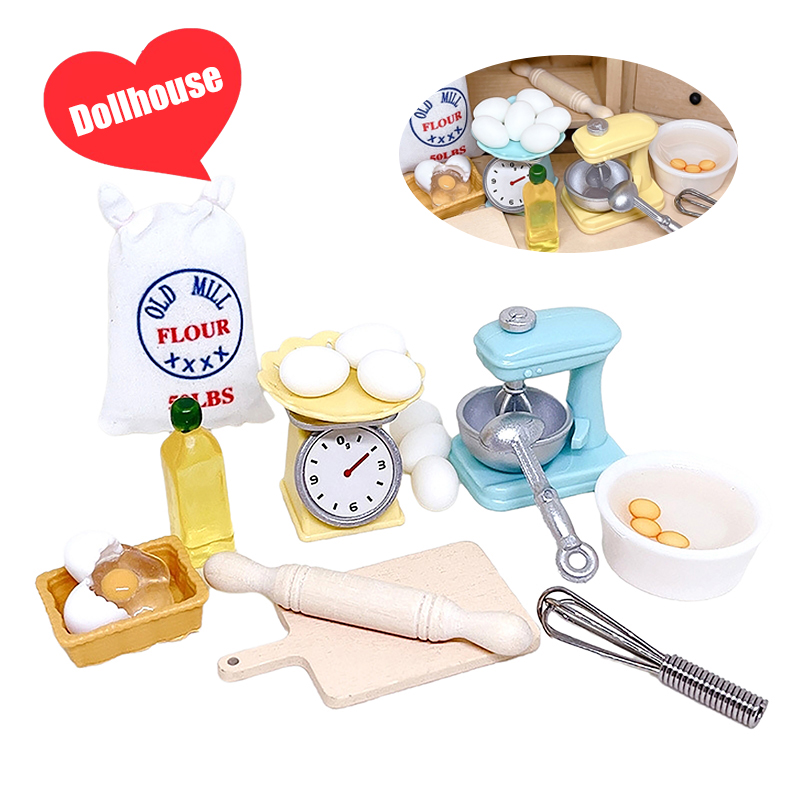 1 conjunto 1:12 casa de boneca - Kitchen Tools For Baking avaliação e preço