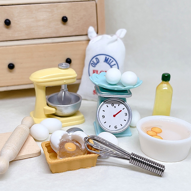 1 conjunto 1:12 casa de boneca - Kitchen Tools For Baking avaliação e preço