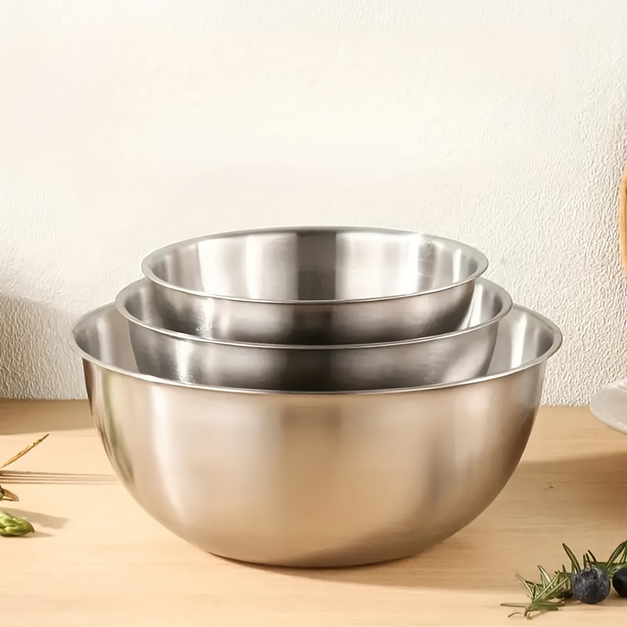 Conjunto de 3 Tigelas de Aço I - Kitchen Baking Cooking avaliação e preço