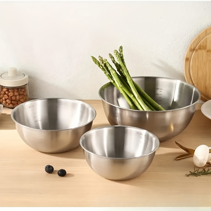 Conjunto de 3 Tigelas de Aço I - Kitchen Baking Cooking avaliação e preço