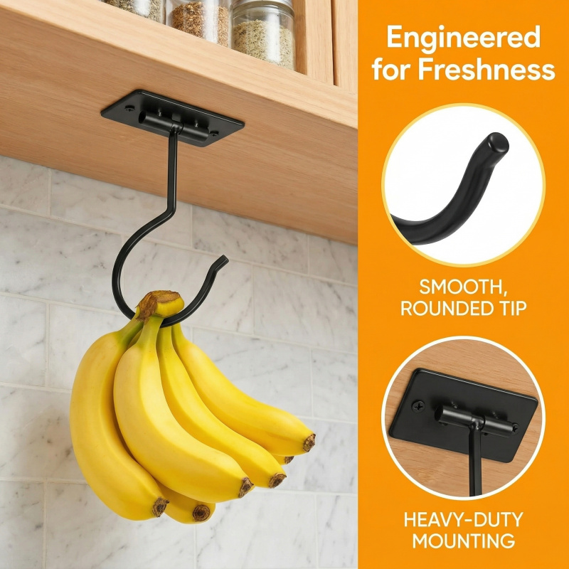 Gancho Adesivo de Metal Preto  - Kitchen Baking Storage avaliação e preço